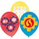 6 Brannmann Sam lateksballonger 27,5 cm