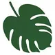 6 Hawaiian leaf table decorations 10 x 15 cm