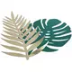 6 Green and Gold Tropical Leaves Cardboard