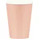 8 pappkopper i roségull, 210 ml