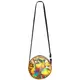 Gull holografisk rund crossbody-veske