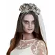 Halloween women's white zombie veil headband