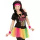 Kort neon flerfarget tutu til dame