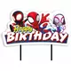 Cake topper Happy Birthday Spidey and his friends 17.5 cm