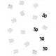 30 silver wooden table confetti 10 gr