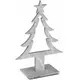 Grey wooden Christmas tree decoration 25 x 11 x 8 cm