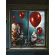 Terrifying Clown Window Decorations 30 x 40 cm