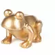 Golden resin frog 10 cm