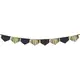 3m Black and Gold Fringe Paper Garland