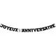 Black Happy Birthday Garland 280 cm