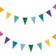 2 m garland of small multi-colored pennants