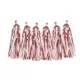 Duskgirlander 12 metalliske roségullpomponger 1,5 m