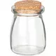 Liten glasskrukke med korkpropp 8 cm