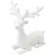 6.6 cm white glitter resin reindeer