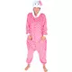 Rosa katt-jumpsuit for voksne