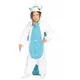 Hvit og blå enhjørningsjumpsuit til barn, Størrelse: 3–4 år (95–105 cm)