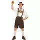 Large size brown Bavarian costume for men, Size: XX-Large