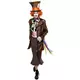 Deluxe Deranged Hatter-kostyme for menn, Størrelse: Medium (48/50)