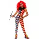 Two-tone creepy clown costume for women