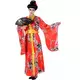 Rødt Geisha-kostyme for kvinner, Størrelse: Small
