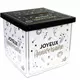White, gold and black happy birthday cardboard ballot box