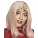 Multicolored adhesive face jewels