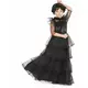 Gothic ball gown costume for girls, Size: 10-12 years (130-140 cm)