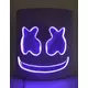 Lilla LED-marshmallow DJ-maske for voksne
