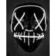 Hvit, lysende LED-maske for voksne