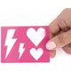 Reusable makeup stencil lightning and hearts