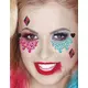 Farlig jenteansikt selvklebende rhinestones