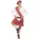 Red and white Scottish costume for men, Size: X-Large