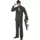 Men's striped Charleston gangster costume, Size: X-Large