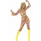 Hippie costume with colorful patterns for women, Size: Medium