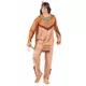 Beige og brunt indisk kostyme for menn, Størrelse: XX-Large