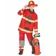 Red firefighter costume for children, Size: 4-6 years (110-120 cm)