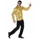 Men's gold sequin disco shirt, Size: Small
