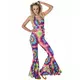 Psykedelisk hippie-jumpsuit til dame, Størrelse: Medium