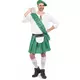 Green and white Scottish costume for men, Size: X-Large