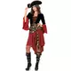 Women's pirate costume with gold patterns, Size: Medium (40-42)