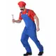 Red Plumber Costume for Men, Size: Medium