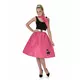 50-talls fuchsia kostyme for kvinner, Størrelse: Medium