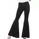Women's black elephant leg disco pants, Size: Small/Medium