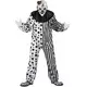 Killer clown costume with adult mask, Size: Large