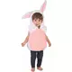 Children's sleeveless white and pink rabbit costume, Size: 3-4 years (98-104cm)