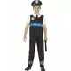 Black and white police costume for boys, Size: 10-12 years(145/158 cm)