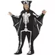 Halloween-kostyme for barn med flaggermusskjelett, Størrelse: 10–12 år (145/158 cm)