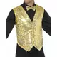 Vest med paljetter for voksne, Størrelse: Medium