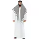 Deluxe white sheikh costume for adults, Size: Medium