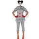 Psychopathic clown costume for women's pants, Size: Medium (38-40)